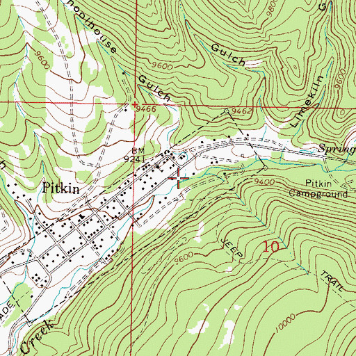 Topographic Map of Schoolhouse Gulch, CO
