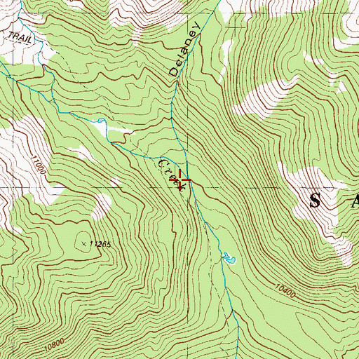 Topographic Map of Delaney Gulch, CO