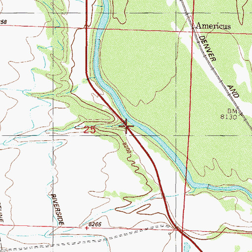 Topographic Map of Three Elk Creek, CO