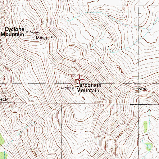 Topographic Map of Carbonate Mountain, CO