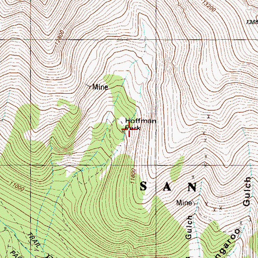Topographic Map of Hoffman Park, CO