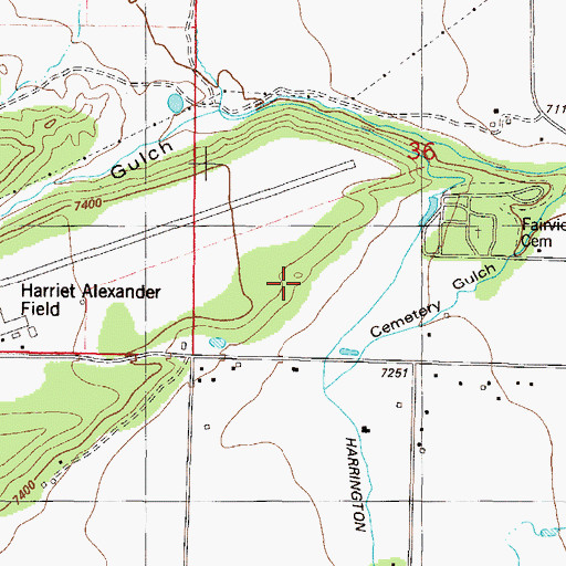 Topographic Map of Missouri Park Ditch, CO