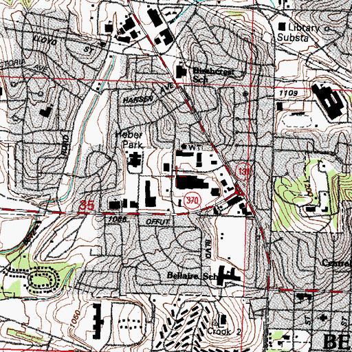 Topographic Map of Bellevue Vision Clinic, NE