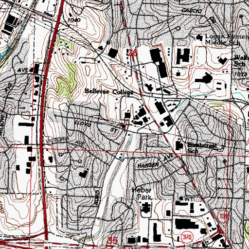 Topographic Map of Richard D Winchell Student Center, NE