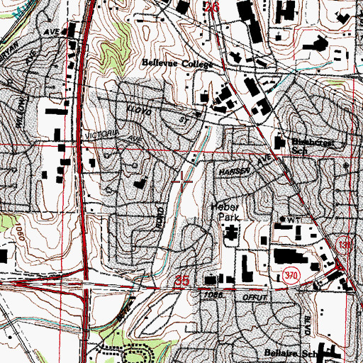 Topographic Map of Everett Park, NE
