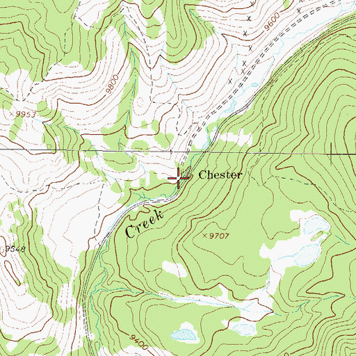 Topographic Map of Chester, CO