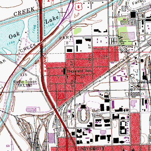 Topographic Map of North Bottoms Historical Marker, NE