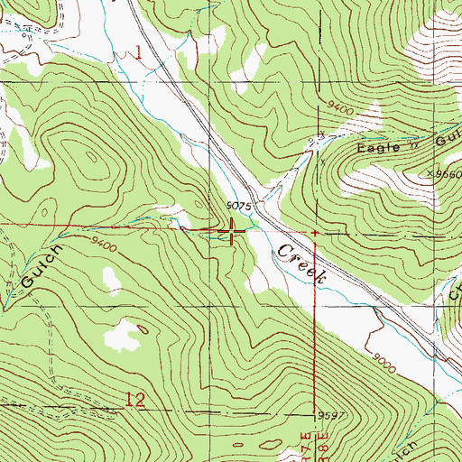Topographic Map of Simmons Gulch, CO