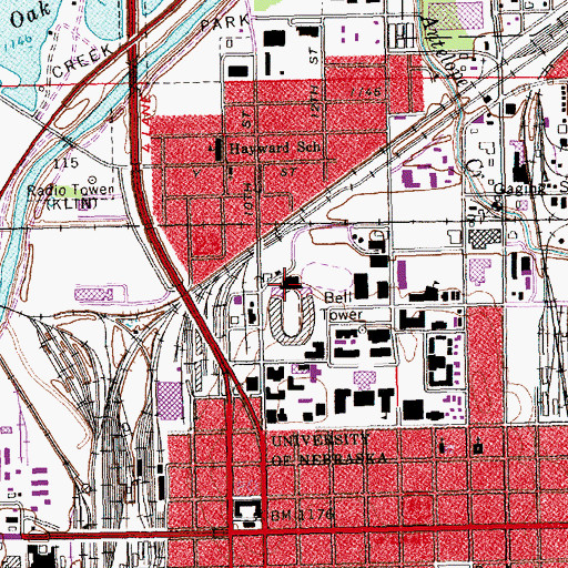 Topographic Map of Schulte Field House, NE