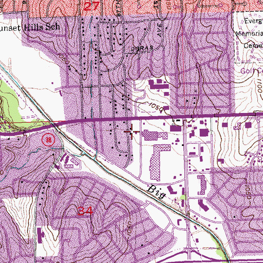 Topographic Map of Larson Foot Clinic, NE