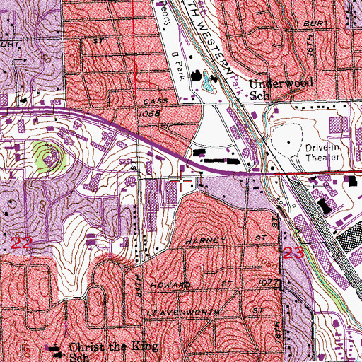 Topographic Map of Physicians Clinic - First Eye Associates, NE