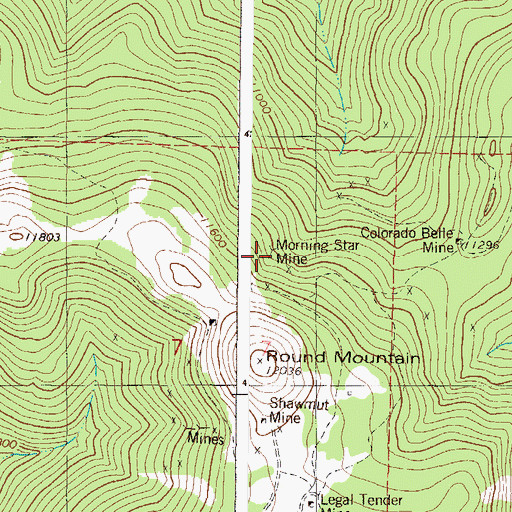 Topographic Map of Morning Star Mine, CO