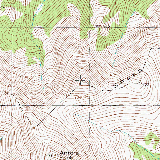 Topographic Map of Sheep Mountain, CO