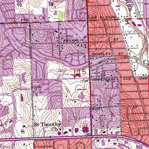 Topographic Map of Underwood Hills Elementary School, NE
