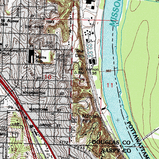 Topographic Map of Mount Vernon Gardens, NE