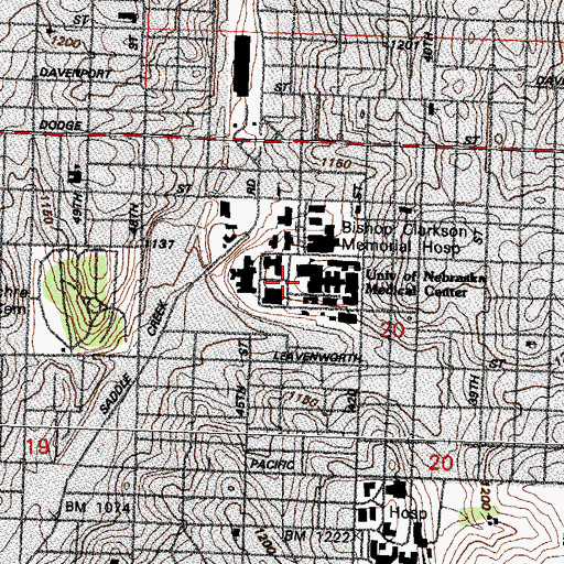 Topographic Map of Durham Outpatient Center, NE
