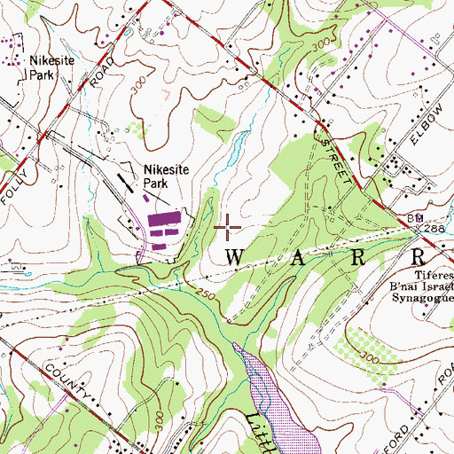 Topographic Map of Lower Nike Park, PA