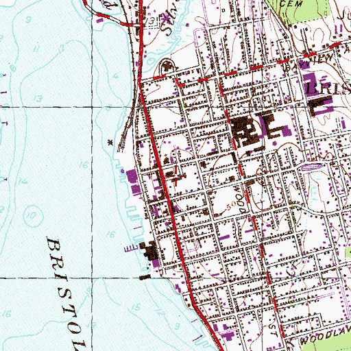 Topographic Map of Colt-Andrews School, RI