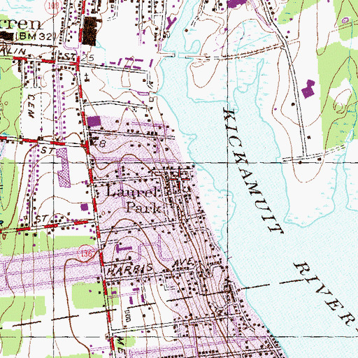 Topographic Map of Saint Elizabeths School, RI