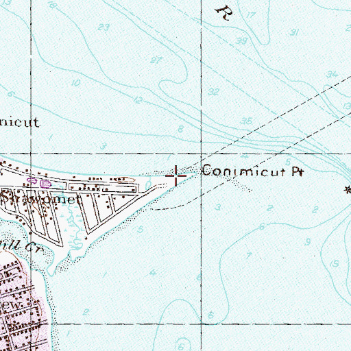 Topographic Map of Conimicut Point Park, RI