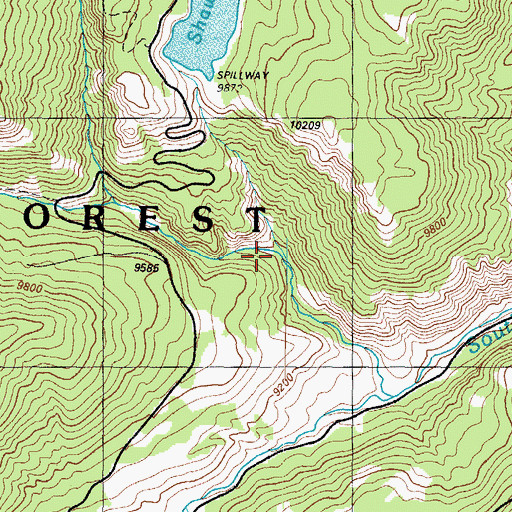 Topographic Map of Kitty Creek, CO