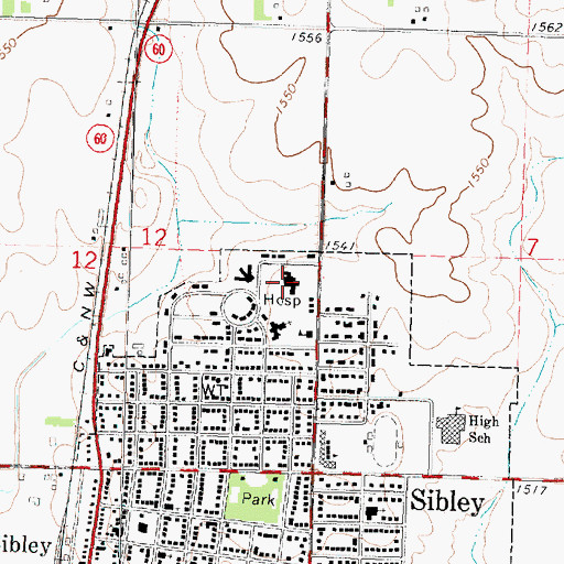 Topographic Map of Family Medicine Clinic, IA