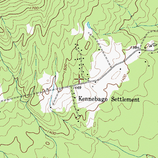 Topographic Map of Kennebago School (historical), ME