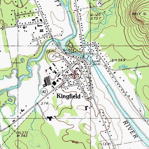 Topographic Map of Stanley School (historical), ME