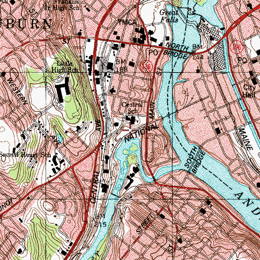 Topographic Map of Moulton Park, ME