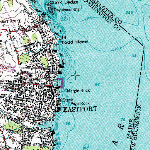 Topographic Map of Eastport Municipal Pier, ME