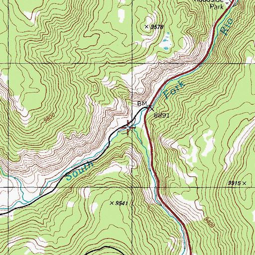 Topographic Map of Pass Creek, CO