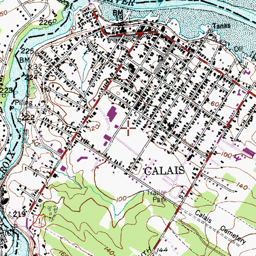 Topographic Map of State of Maine Armory, ME