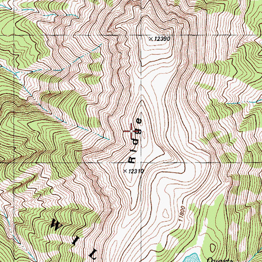 Topographic Map of Quartz Ridge, CO
