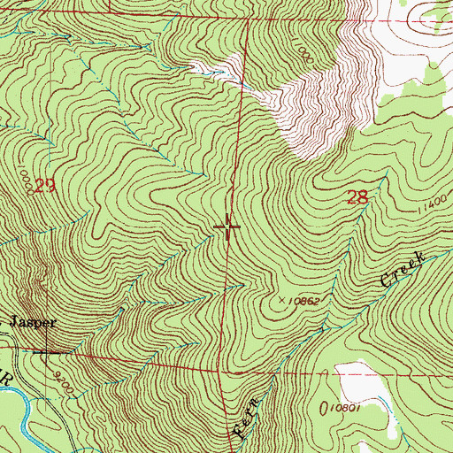 Topographic Map of Silver Falls, CO