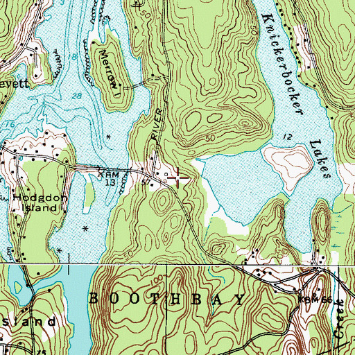 Topographic Map of Knickerane Picnic Area, ME