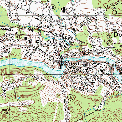 Topographic Map of Congregational Church of Dover-Foxcroft, ME