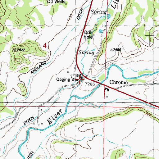 Topographic Map of Chromo, CO