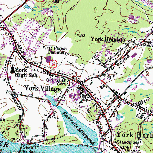 Topographic Map of First Parish Congregational Church, ME