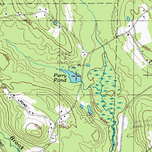 Topographic Map of Perry Pond, ME