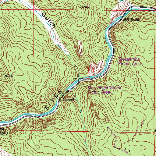 Topographic Map of Messenger Gulch, CO