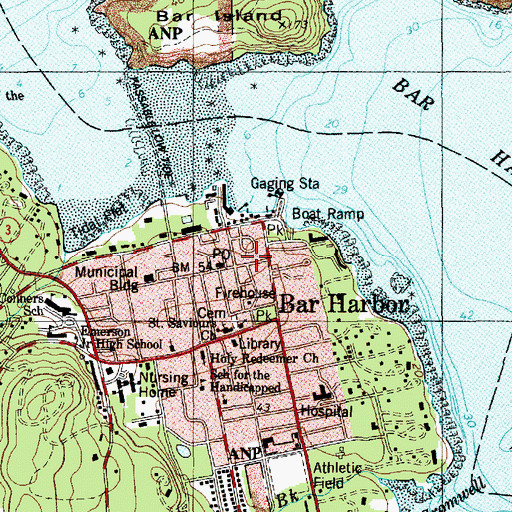 Topographic Map of Criterion Theatre, ME