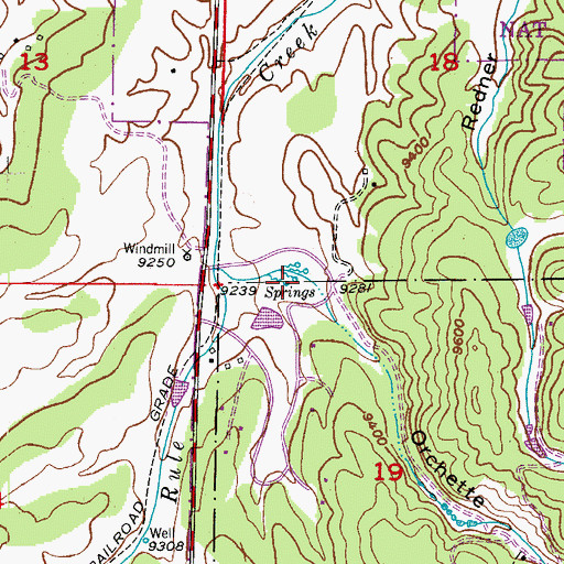 Topographic Map of Orchette Gulch, CO