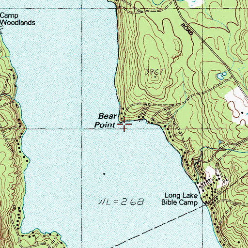 Topographic Map of Bear Point, ME