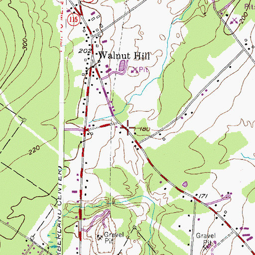 Topographic Map of Buxton School (historical), ME
