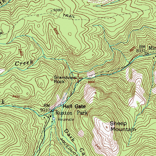 Topographic Map of Cabin Creek, CO