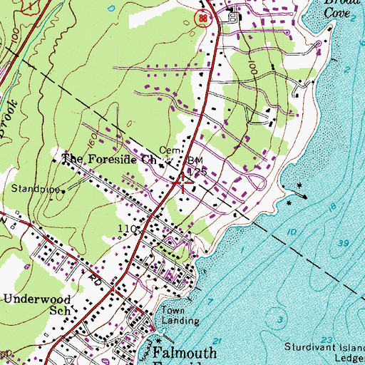 Topographic Map of Holy Martyrs Church, ME