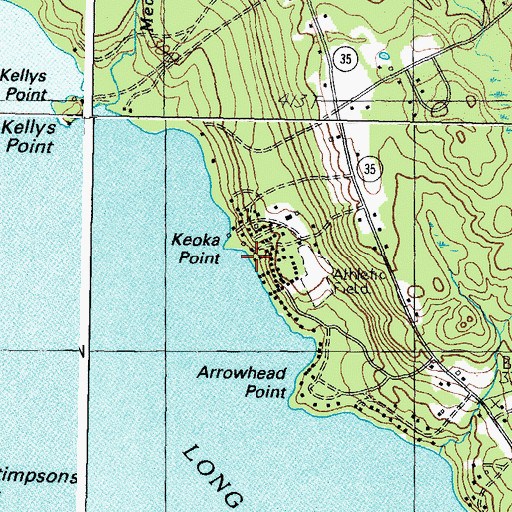 Topographic Map of Keoka Point, ME