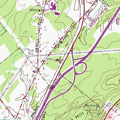 Topographic Map of Maine State Information Center, ME