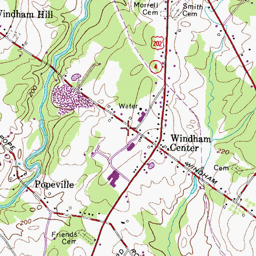Topographic Map of Windham Public Library, ME