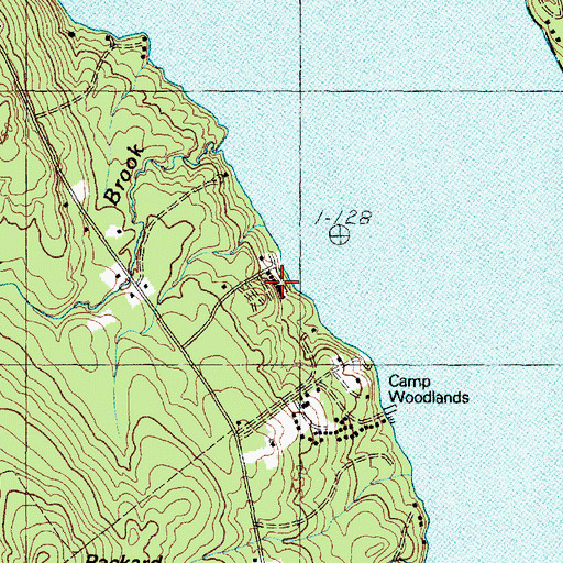 Topographic Map of Vicki-Lin Camping Area, ME